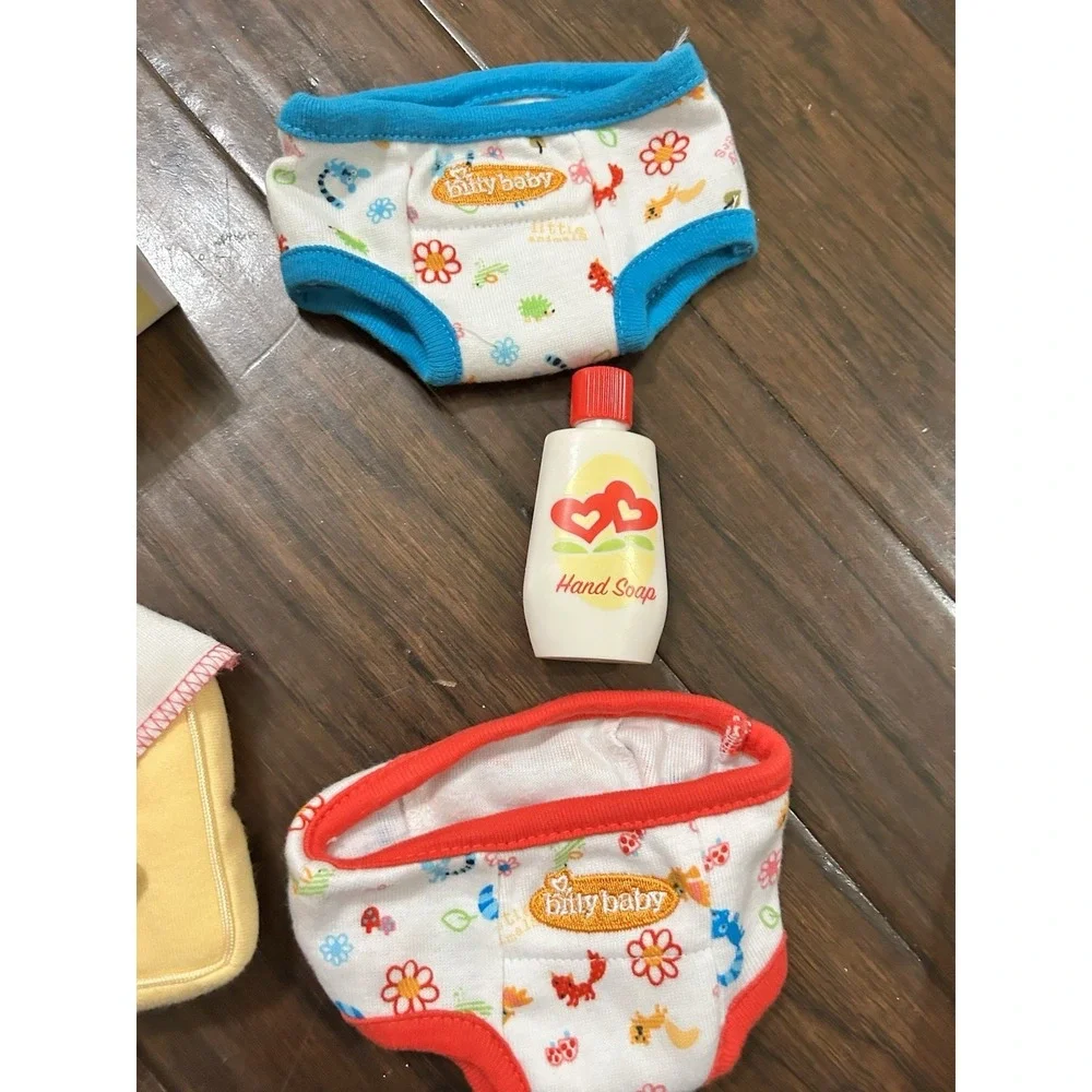 American Girl Bitty Potty Training Set diapers (training pants) hand soap wipes